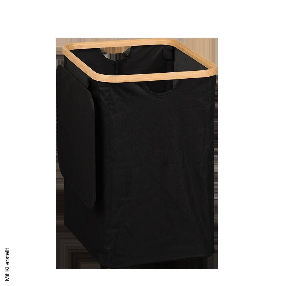 Kesper Wäschesammler schwarz Bambus B/H/L: ca. 35x5x43,5 cm