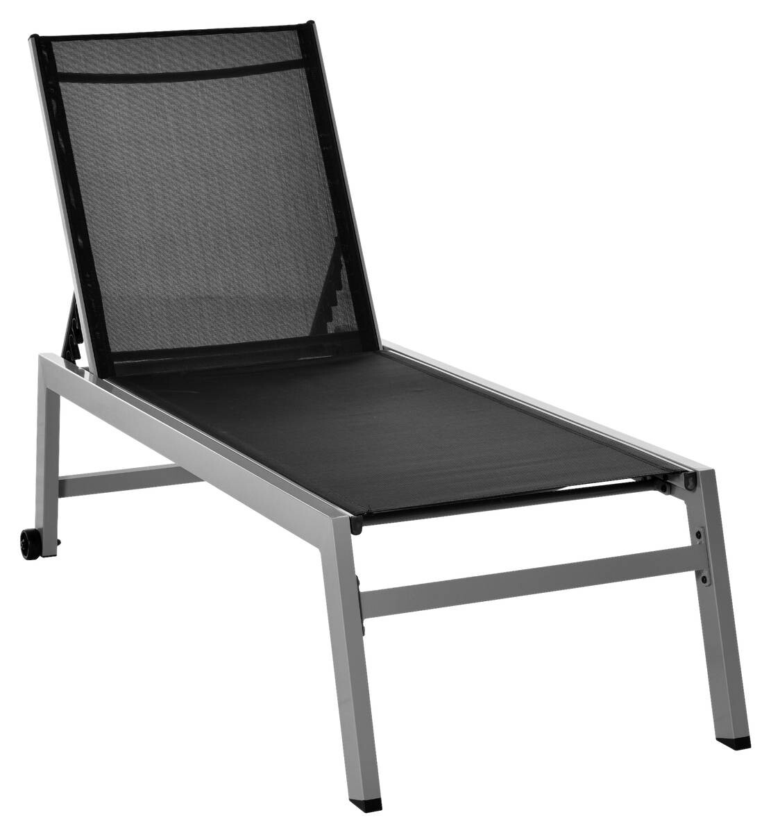 Outsunny Gartenliege schwarz Aluminium B/H/L: ca. 65x102x169 cm