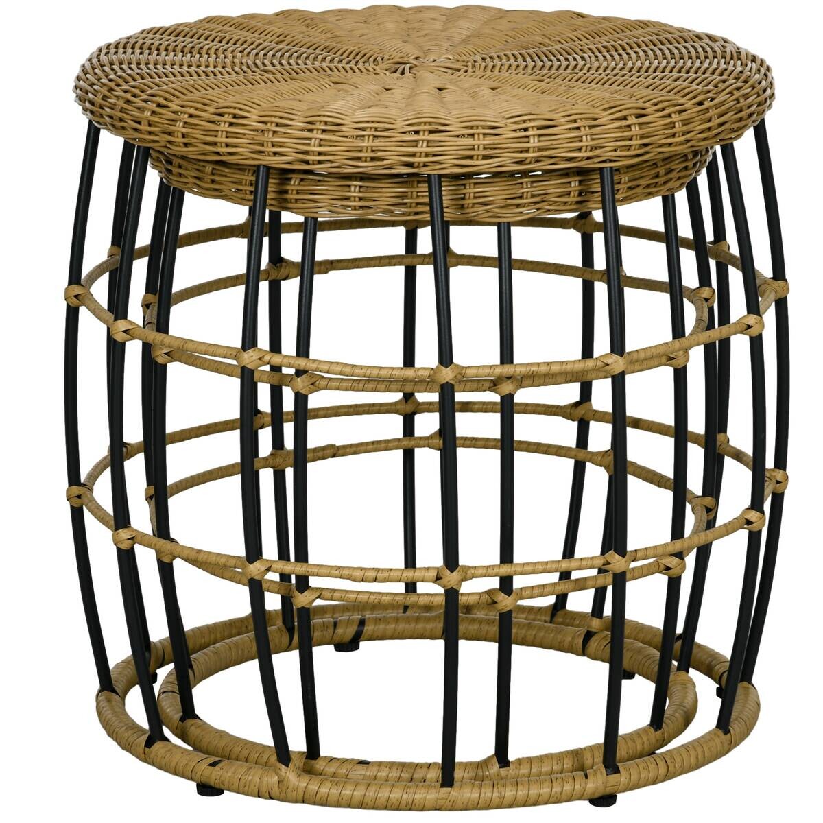 Outsunny Beistelltisch khaki Polypropylen B/H/L: ca. 58x58x53 cm