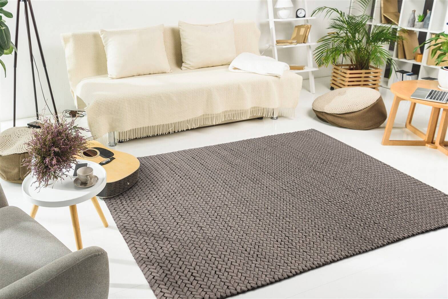 Padiro Flachflorteppich Robbie 125 braun B/H/L: ca. 160x2,1x230 cm