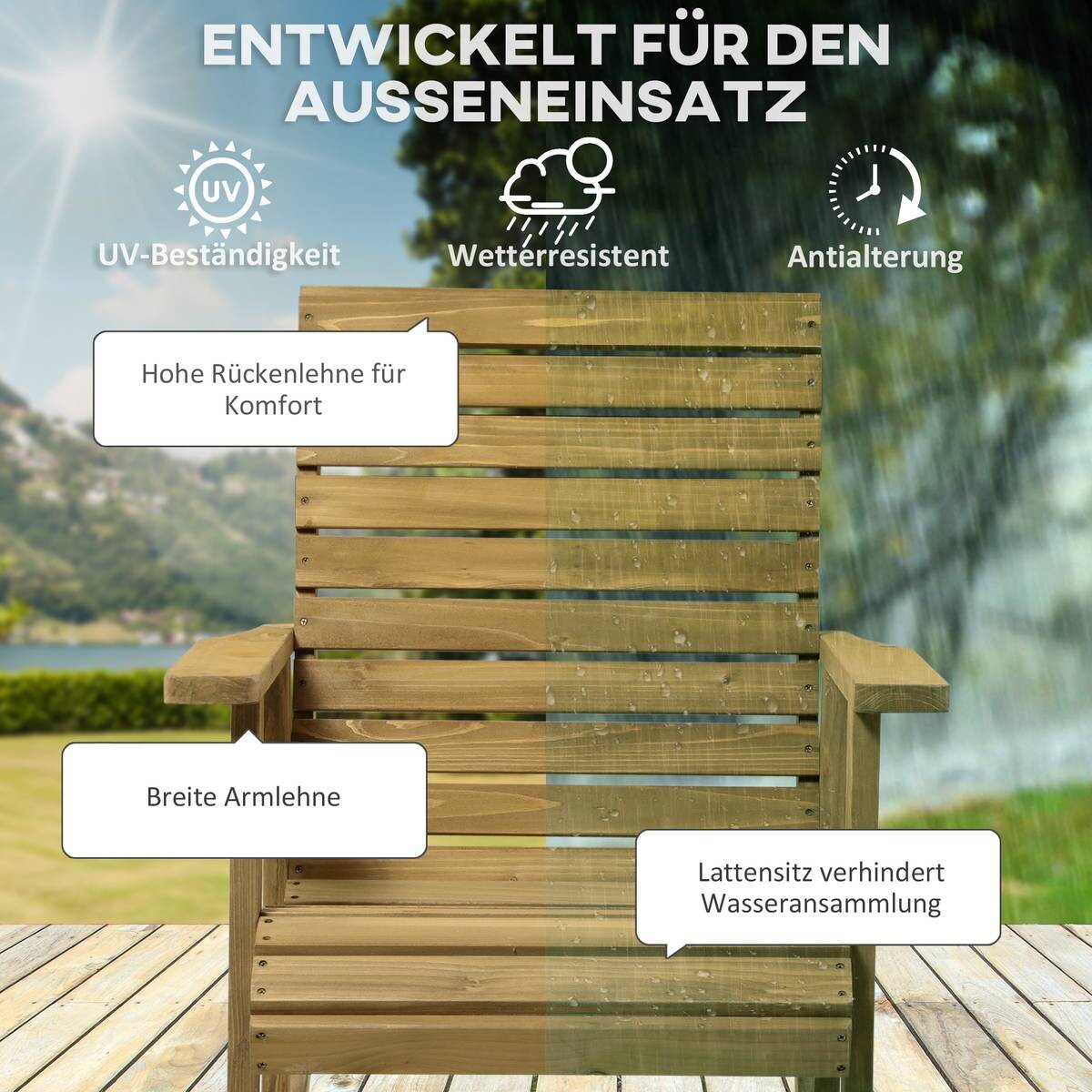 Outsunny Schaukelstuhl