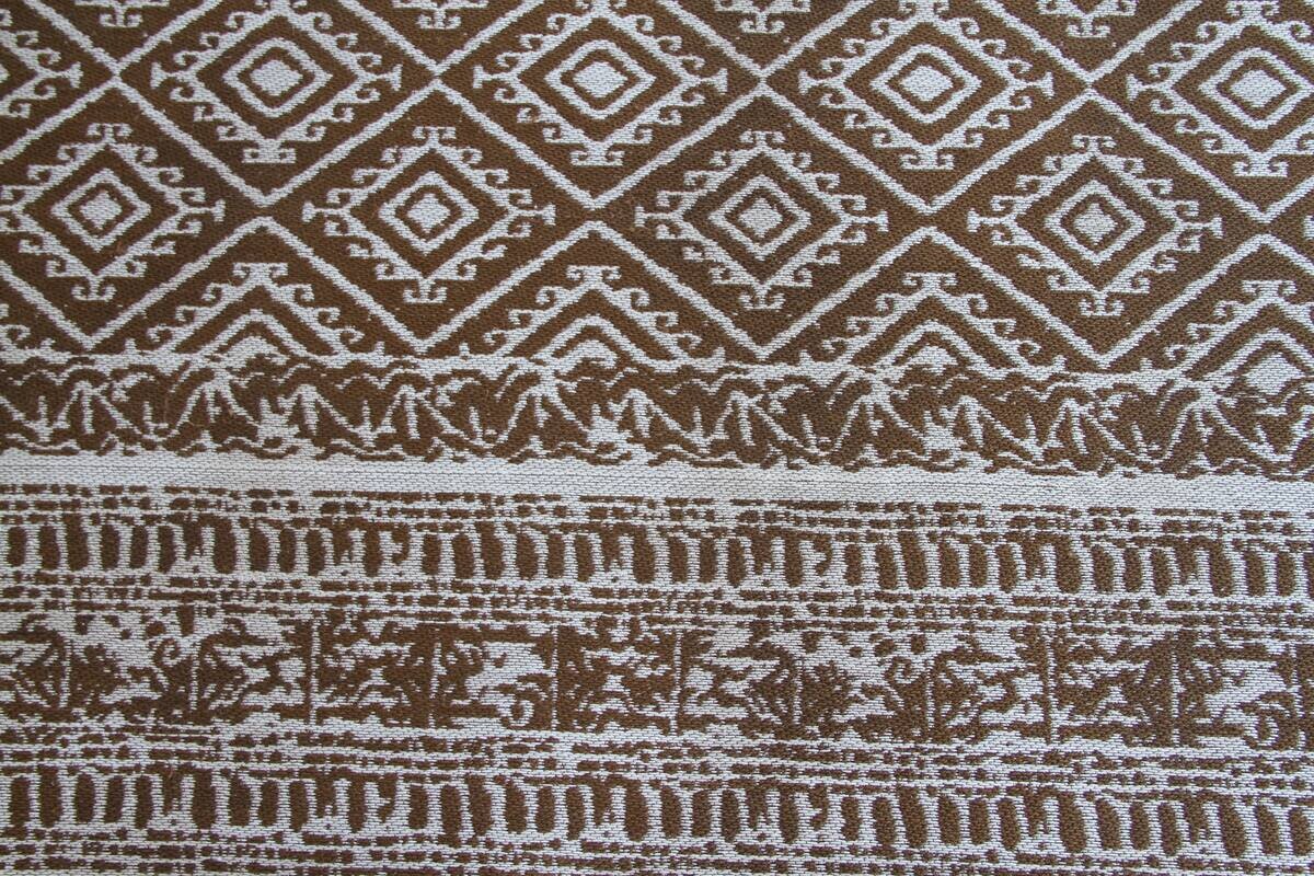 Kayoom Flachgewebeteppich Sunny 110 braun B/L: ca. 120x120 cm