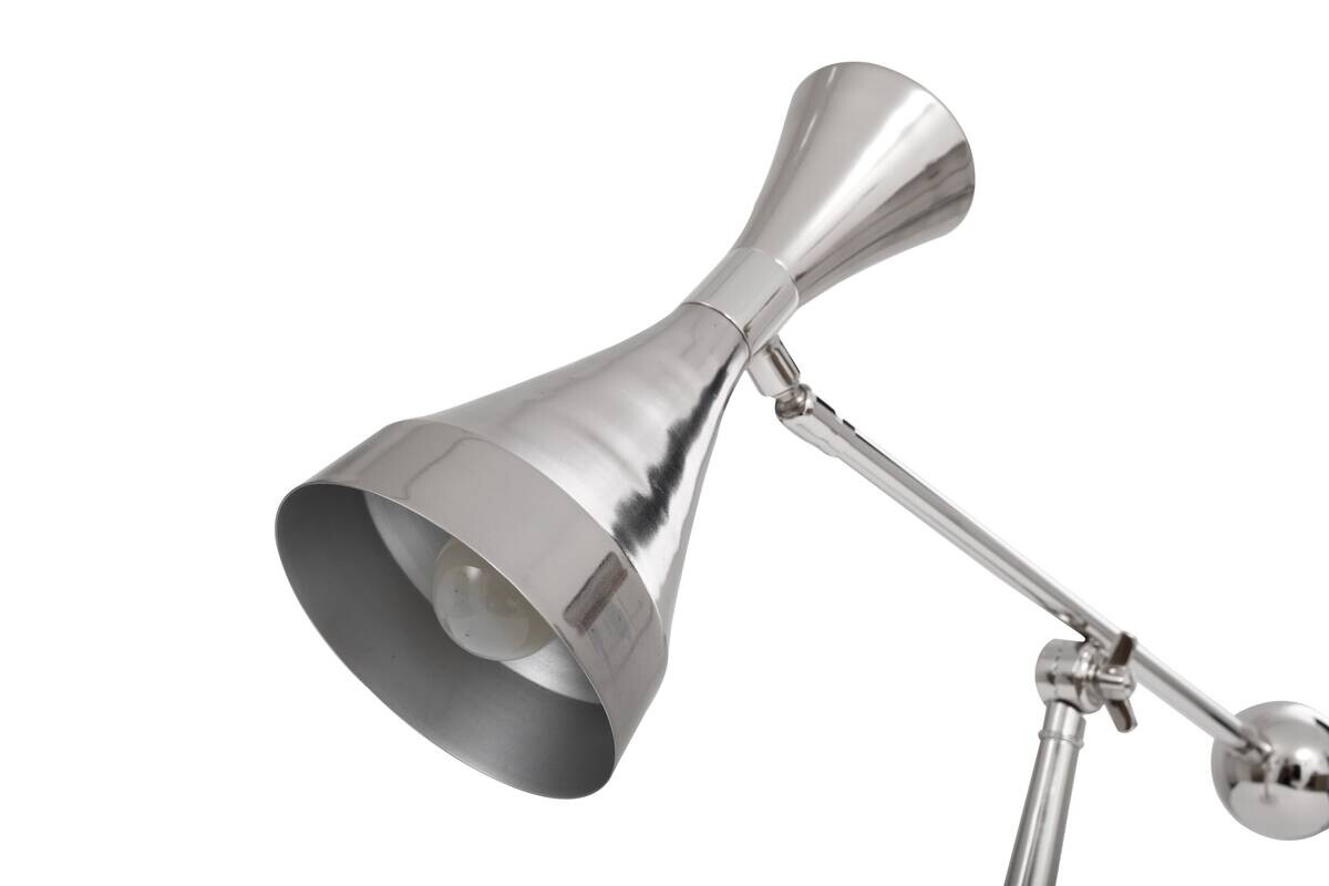 Kayoom Tischleuchte silber Eisen Marmor Aluminium B/H/L: ca. 23x65x50 cm E27 1 Brennstellen