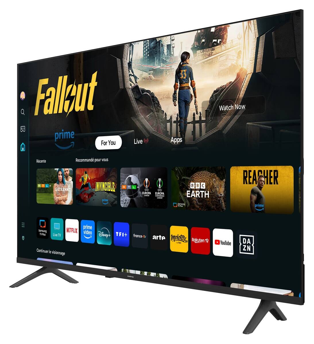 Sinotec LED-Fernseher 55U4500K schwarz B/H/T: ca. 122,6x78,7x27,4 cm