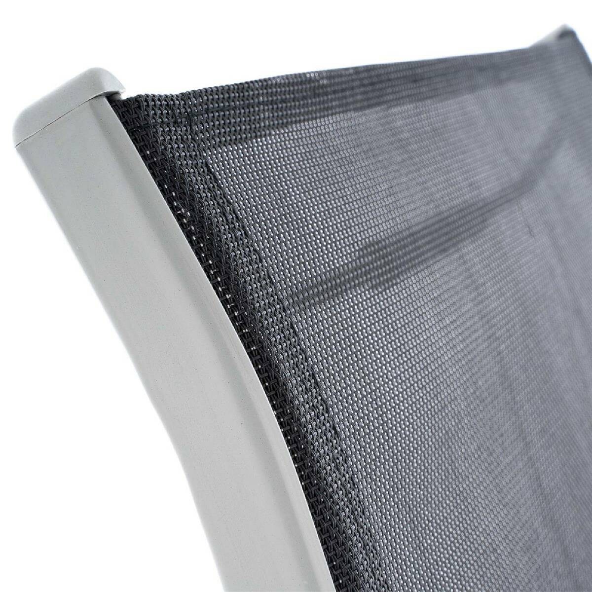 VCM Stapelsessel-Set hellgrau Textilene B/H/T: ca. 55x93x58 cm
