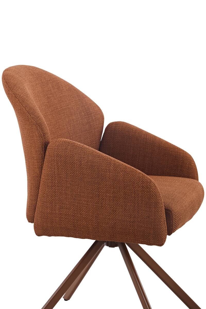 Drehstuhl Holly Kupfer Microfaser Webstoff B/H/T: ca. 57x84x61 cm