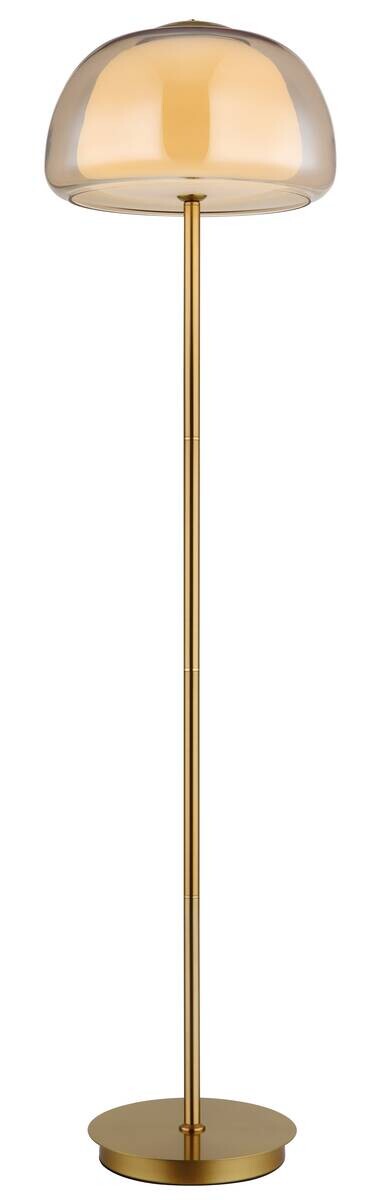 GLOBO Stehlampe gold Metall Glas B/H/L: ca. 44x37x44 cm