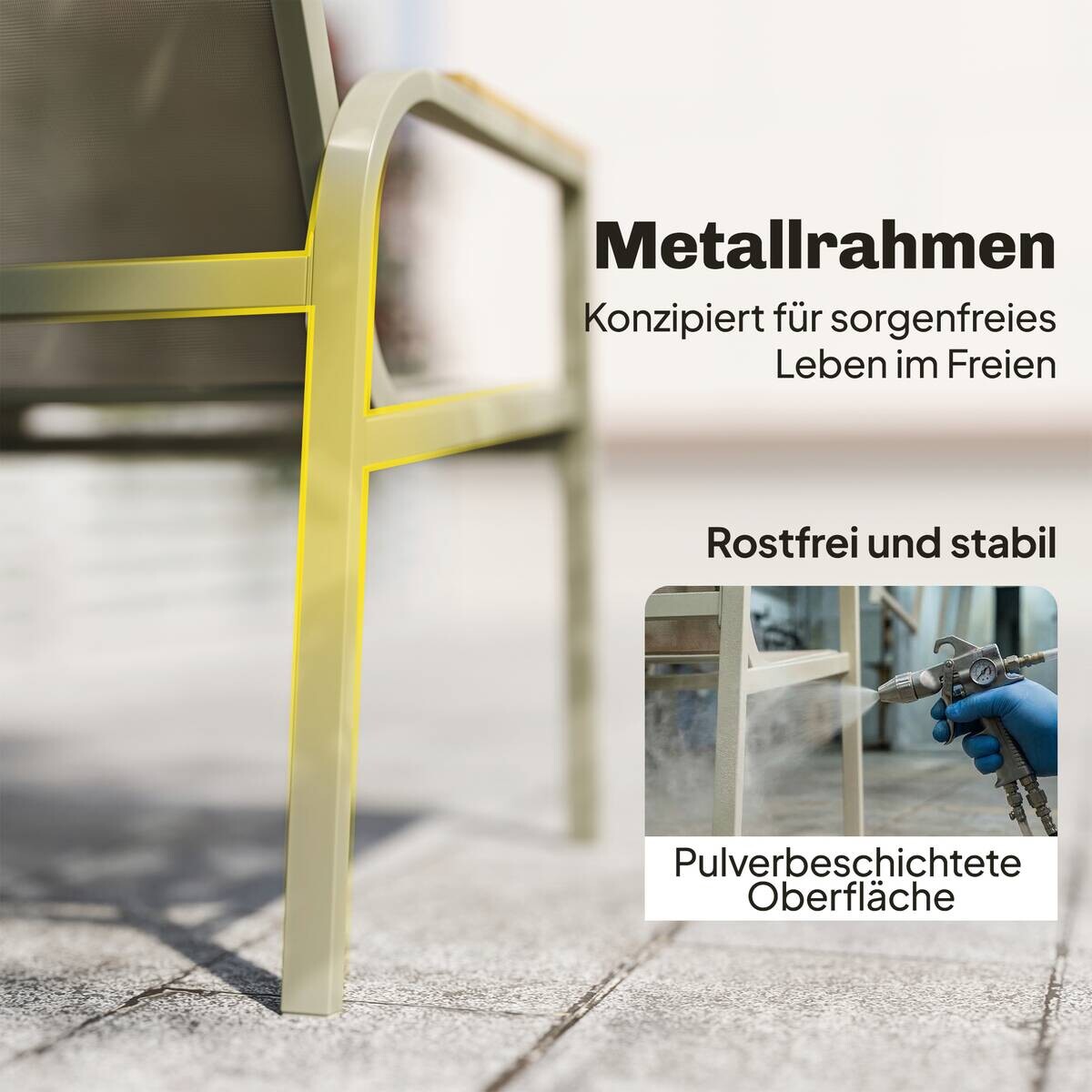 Outsunny Loungemöbel grün Textilene B/H/L: ca. 68x74x112,5 cm