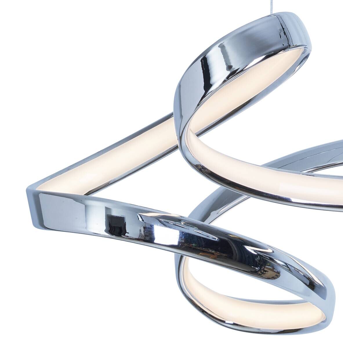 POCOline Pendelleuchte Mairette Aluminium Chrom D: ca. 48 cm