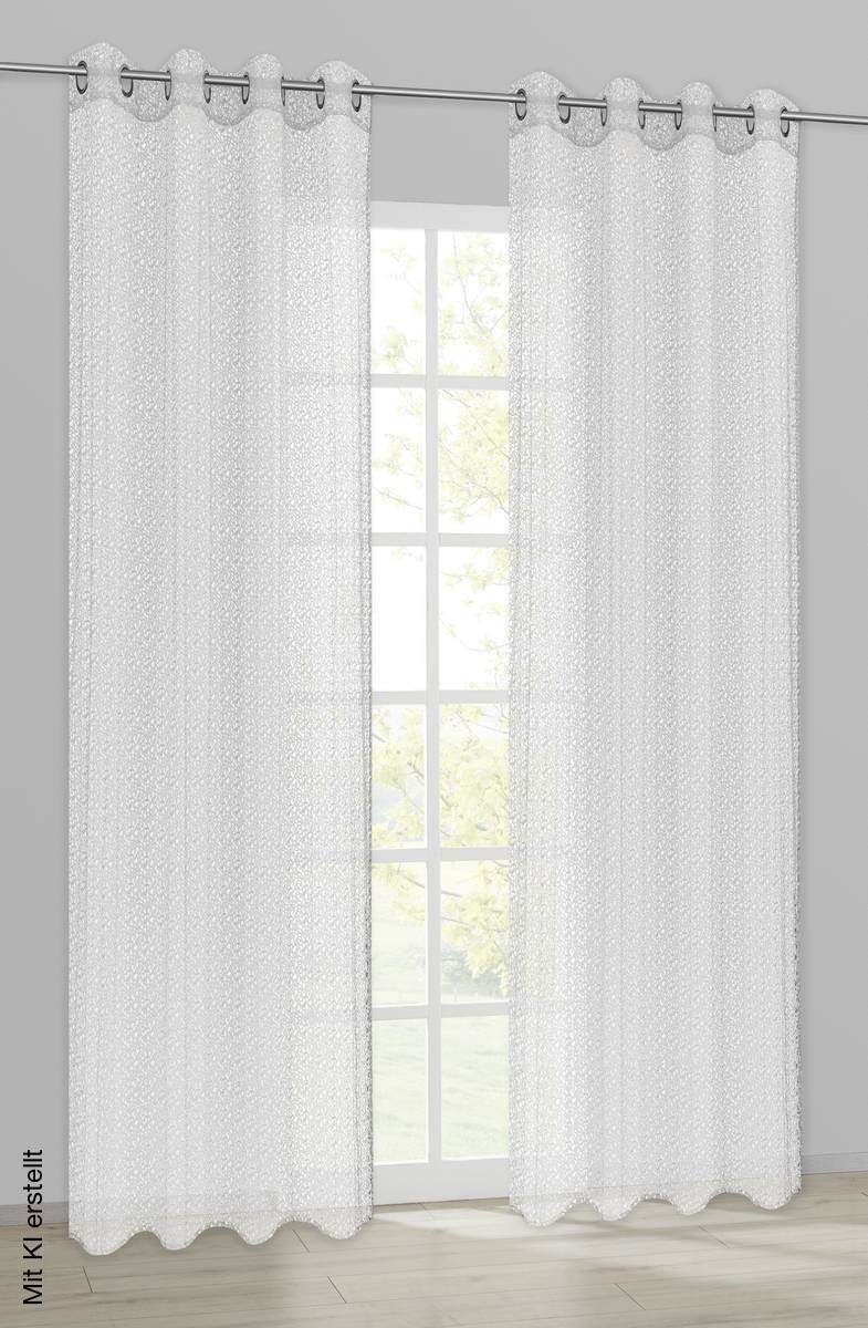 ACUS design collection Ösenvorhang Spider weiß 100% Polyester B/L: ca. 140x245 cm