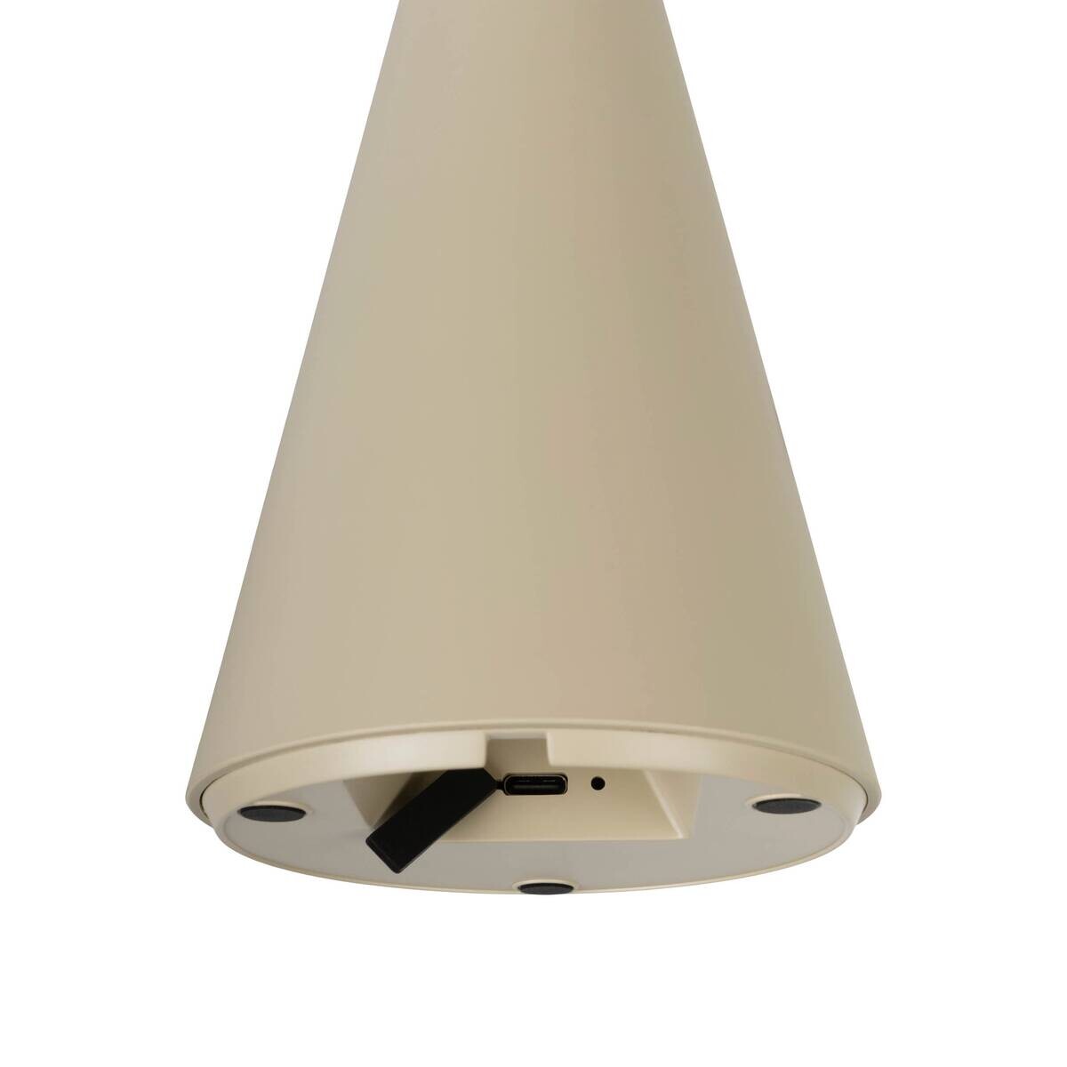 LED-Außentischleuchte beige B/H/T/D: ca. 11,5x20x11,5x11,5 cm