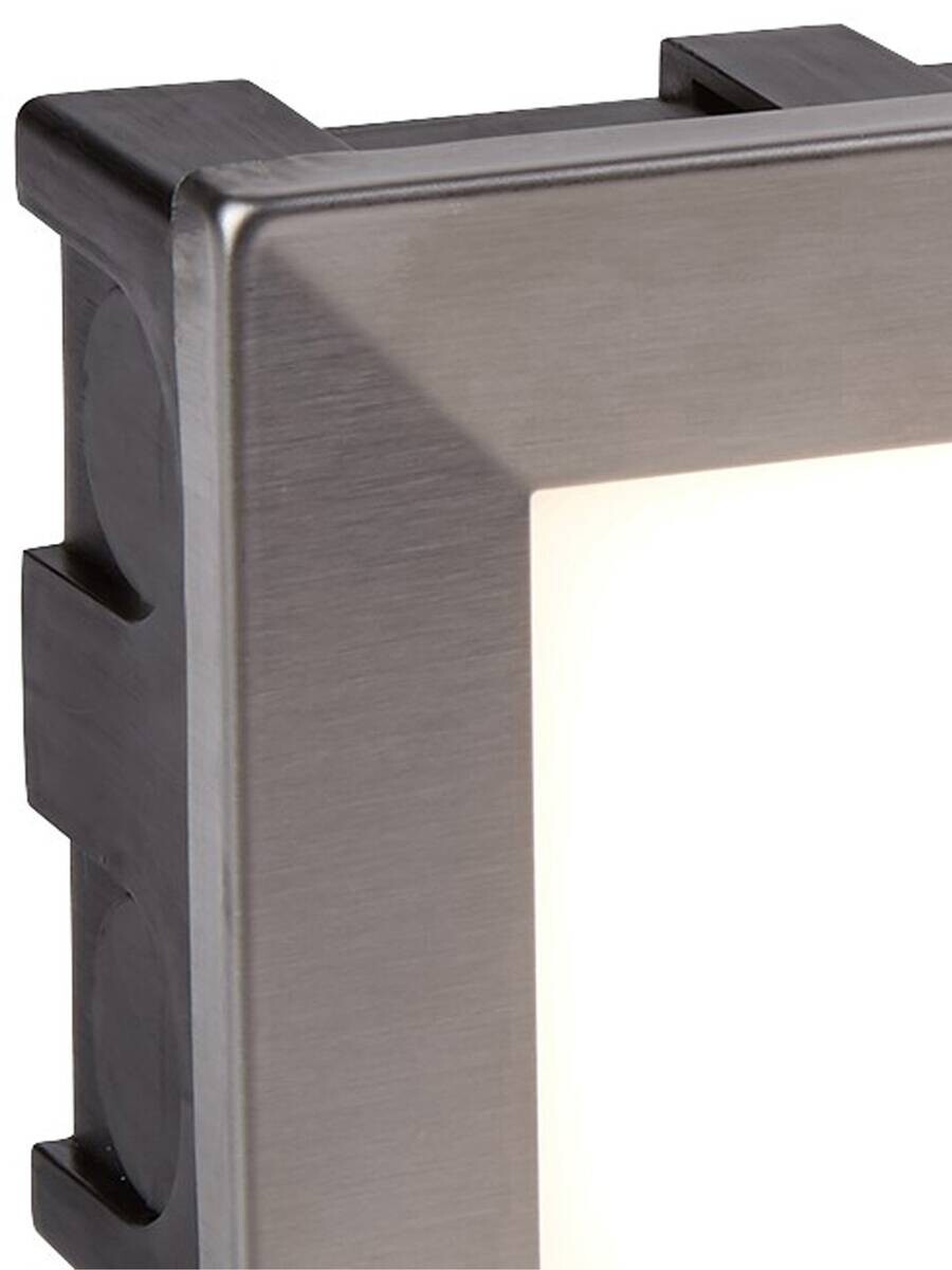 LED-Außenwandleuchte weiß silber B/H/T/L: ca. 20x6,5x1x6 cm