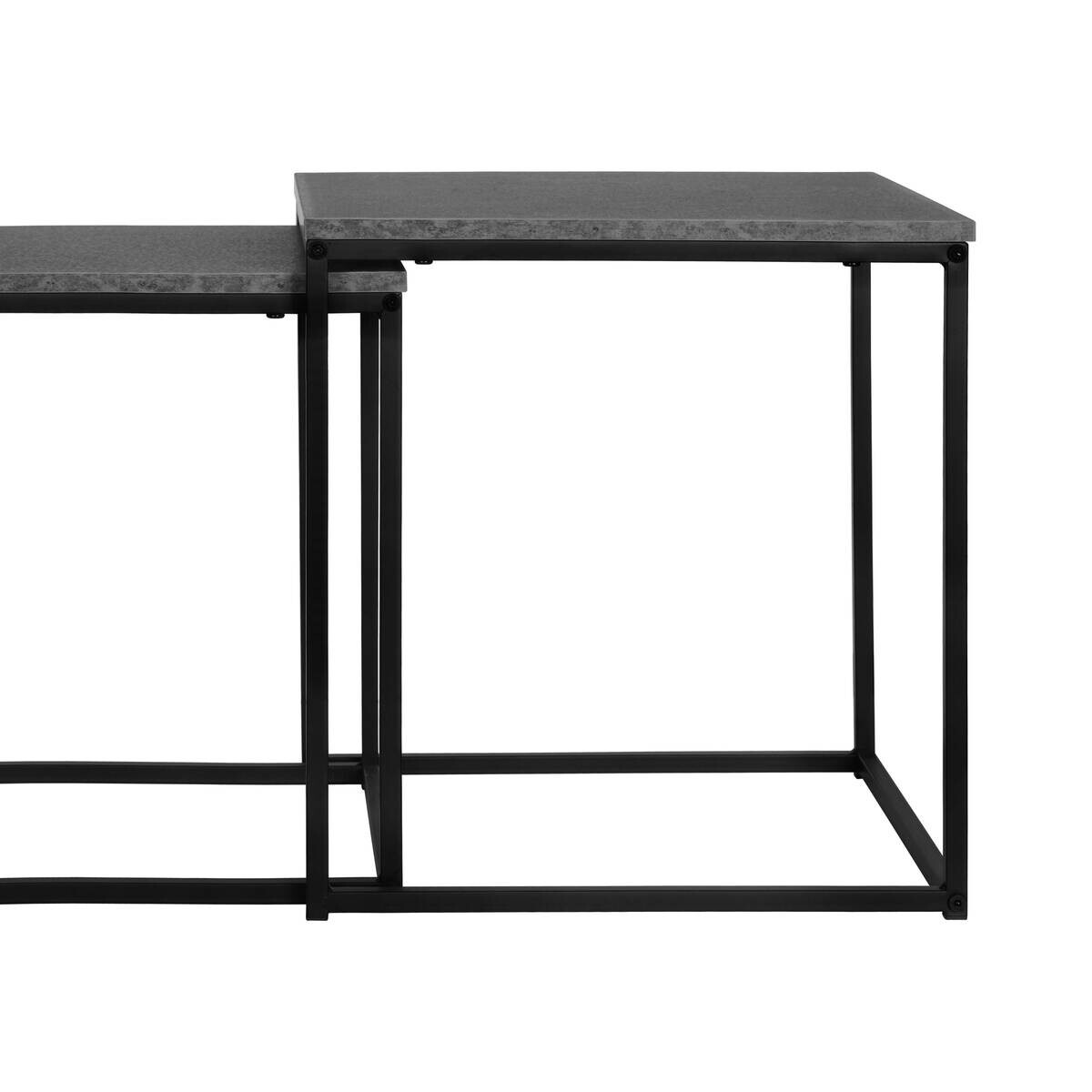 Beistelltisch grau Holz B/H/L: ca. 40x42x40 cm