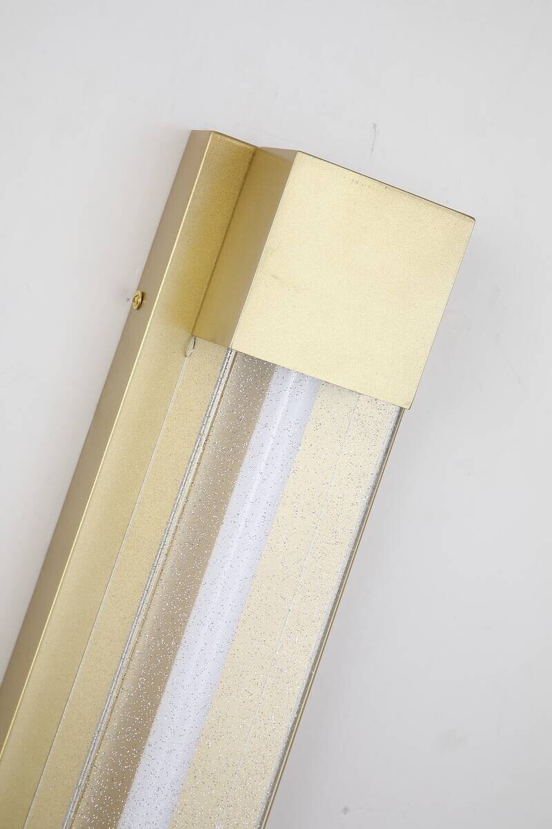 LED-Außenwandleuchte klar gold B/H/T/L: ca. 12x60x8,5x8,5 cm
