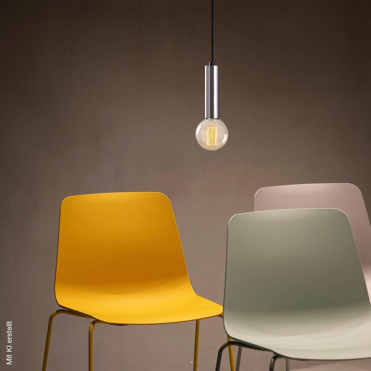 Opviq Pendelleuchte silber B/H/T: ca. 4x111x4 cm E27 1 Brennstellen