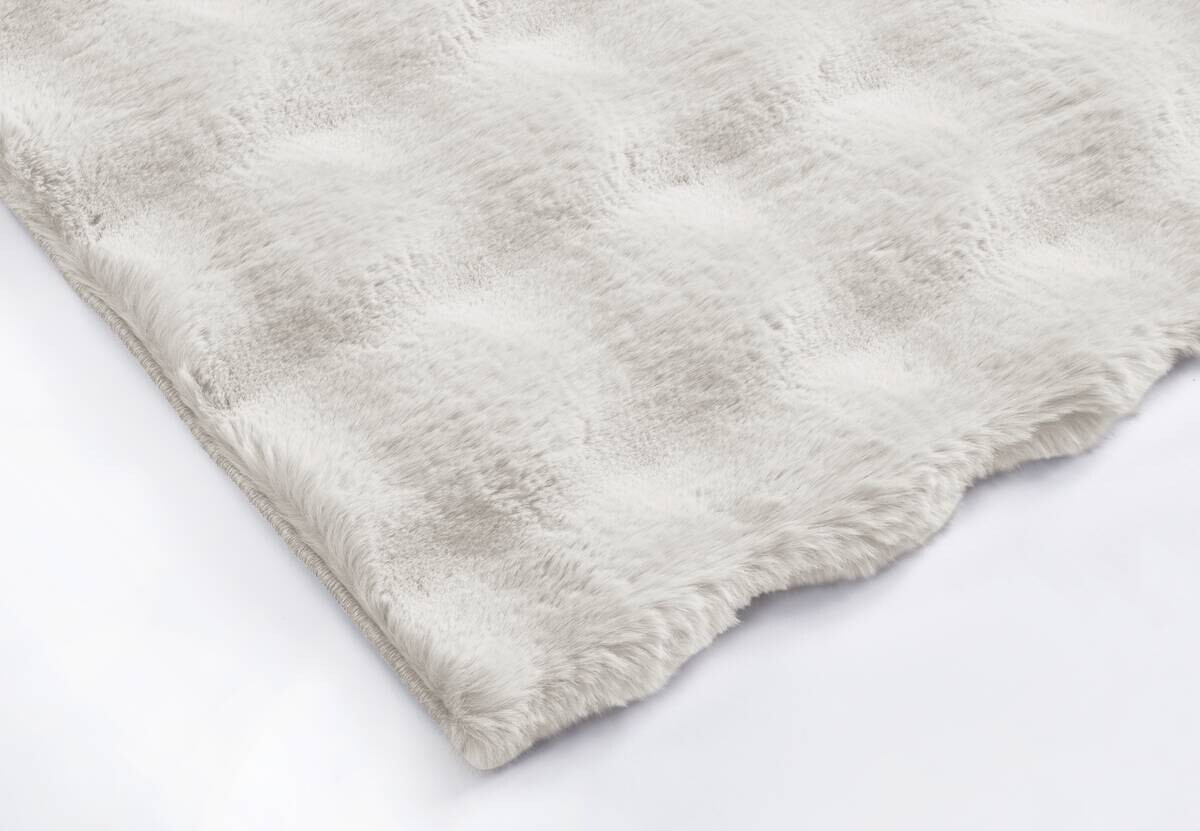 Fellimitat Big Bubble wollweiß B/L: ca. 160x230 cm