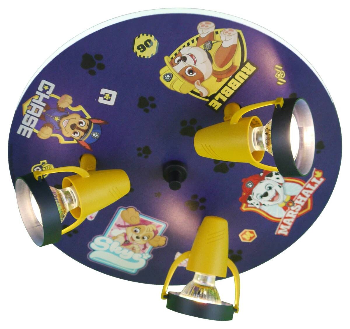 Niermann Strahler Paw Patrol dunkelblau gelb Kunststoff D: ca. 35 cm GU10 3 Brennstellen