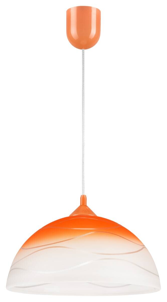 Lamkur Hängeleuchte orange Glas B/H/L: ca. 31x17x31 cm E27 1 Brennstellen