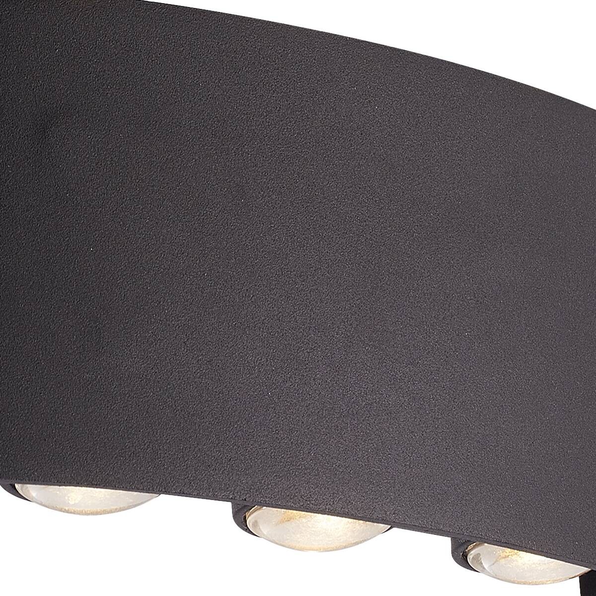 LED-Außenwandleuchte klar schwarz B/H/T: ca. 18x9,5x4,2 cm