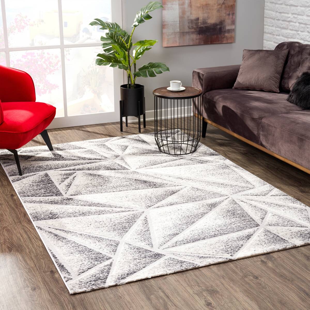 Sanat Teppich Evra grau B/L: ca. 120x160 cm