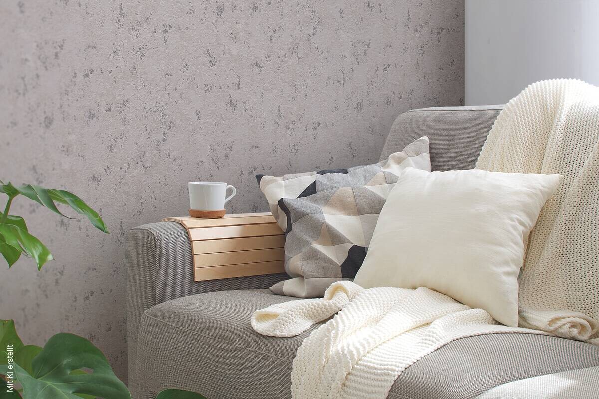 A.S.Creation Vliestapete silber beige B/H/D: ca. 53x1005x9 cm