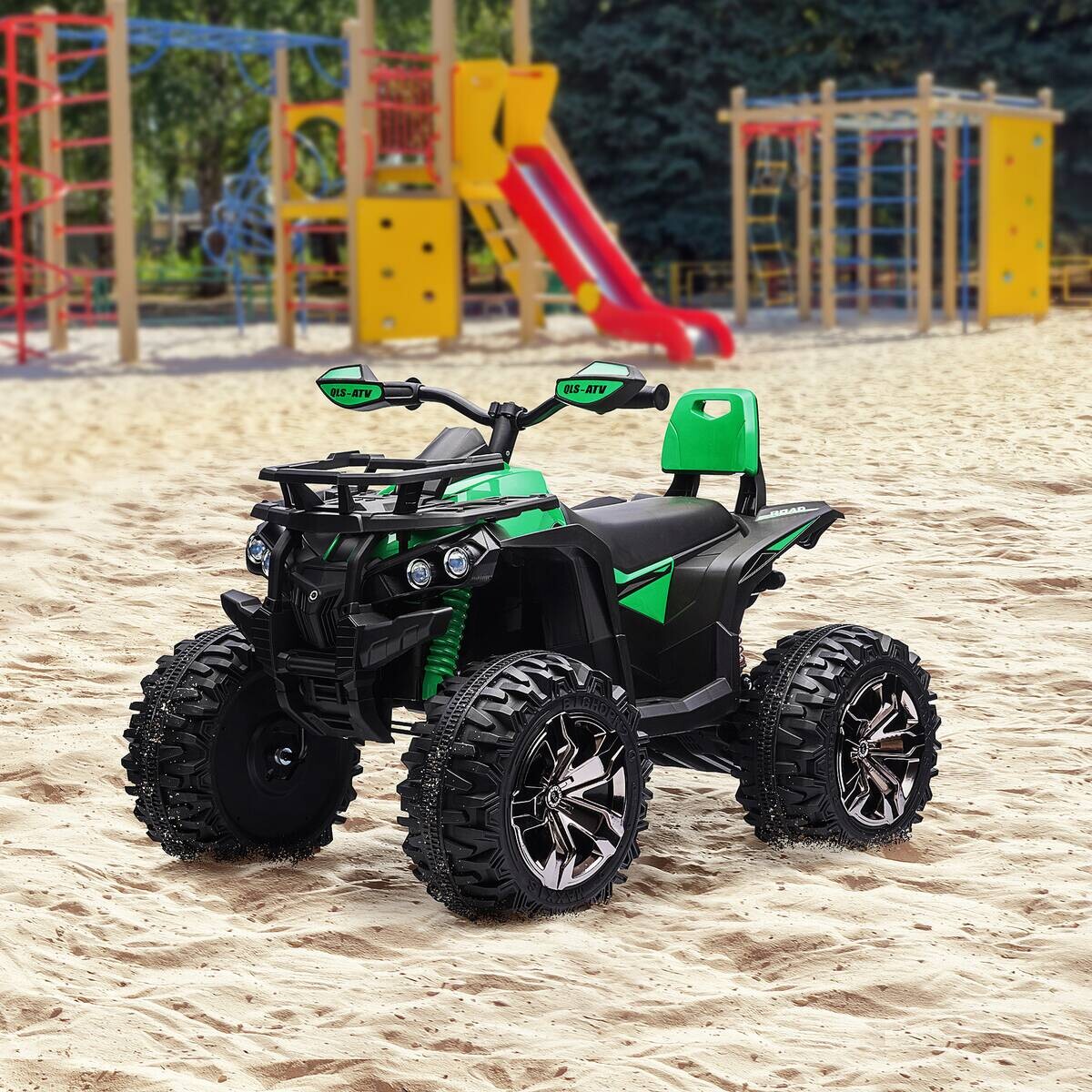 HOMCOM Kinder Elektrofahrzeug grün B/H/L: ca. 65x73x100 cm