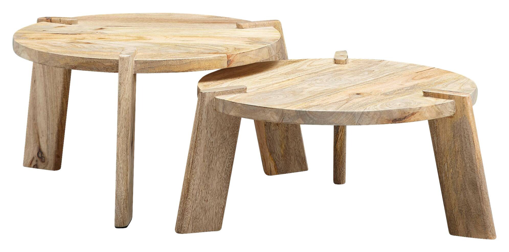 Couchtisch 2er-Set. natur