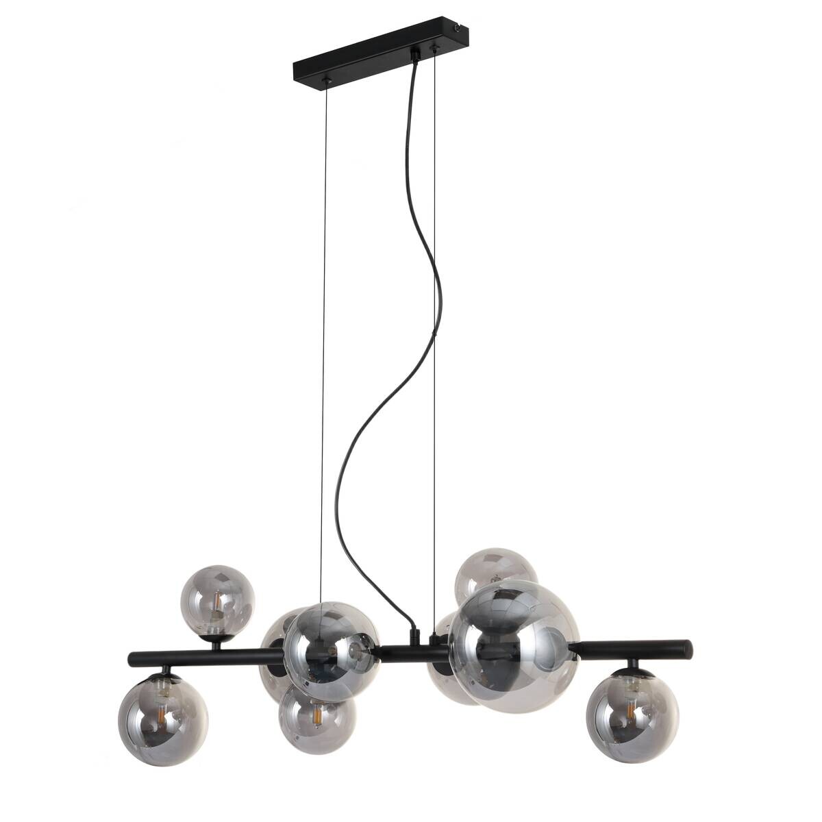 Pendelleuchte Alexandra schwarz Metall B/H/T: ca. 86x120x31,5 cm G9 9 Brennstellen