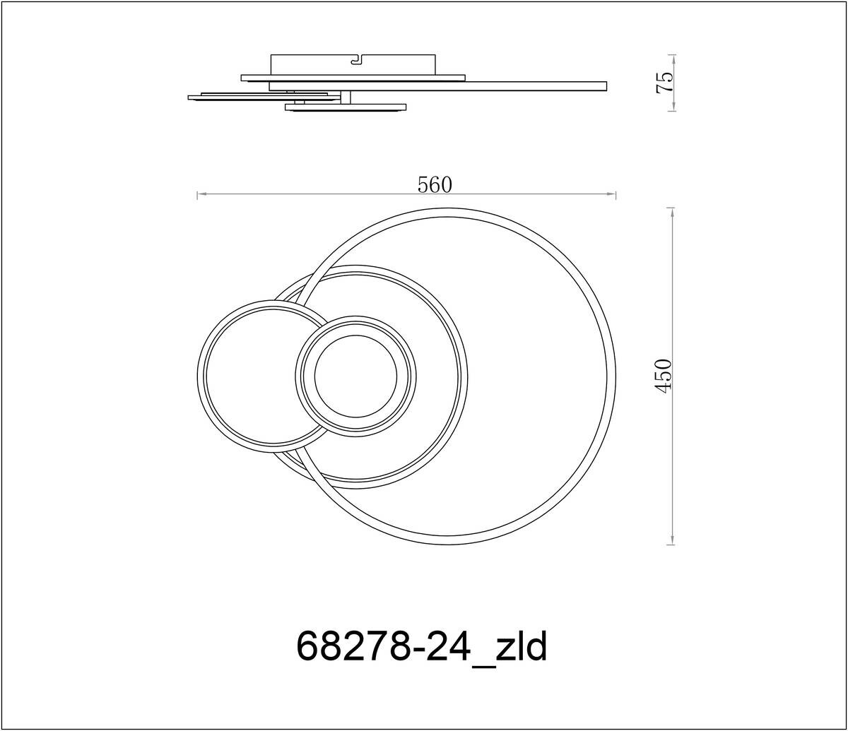 LED-Deckenleuchte Flux silber nickel Kunststoff Metall B/H/L: ca. 45x7,5x56 cm