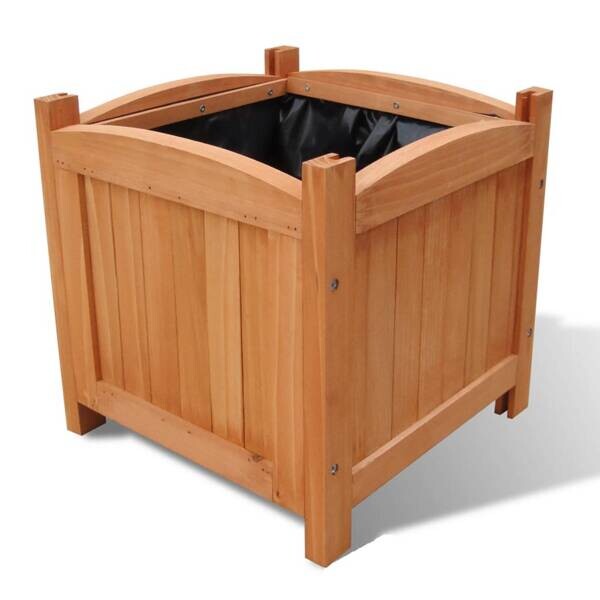 Hochbeet 2er-Set braun Holz B/H/L: ca. 30x30x30 cm