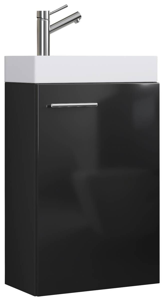 Waschplatz Slito schwarz weiß B/H/T: ca. 41x68x22 cm