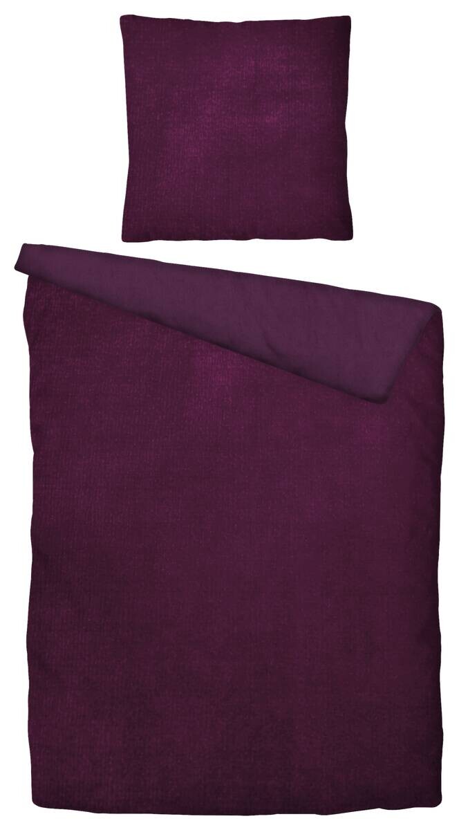 Micorfaser Wende Bettwäsche aubergine Polyester B/L: ca. 135x200 cm