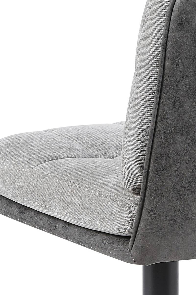 Barhocker Vila grau anthrazit Microfaser Webstoff B/H/T: ca. 43x99x59 cm