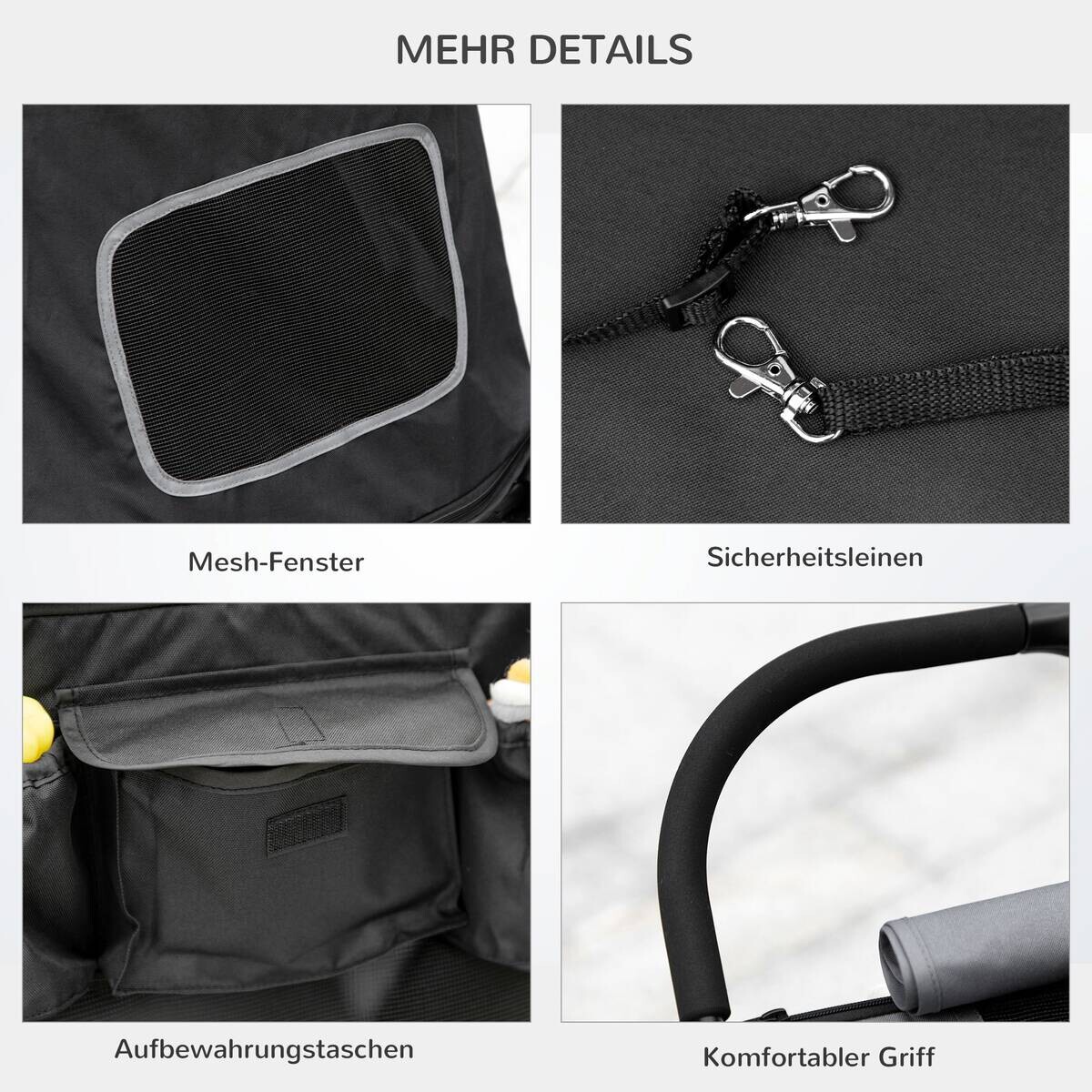 PawHut Hunde-Zubehör grau Edelstahl B/H/L: ca. 65x112x100 cm