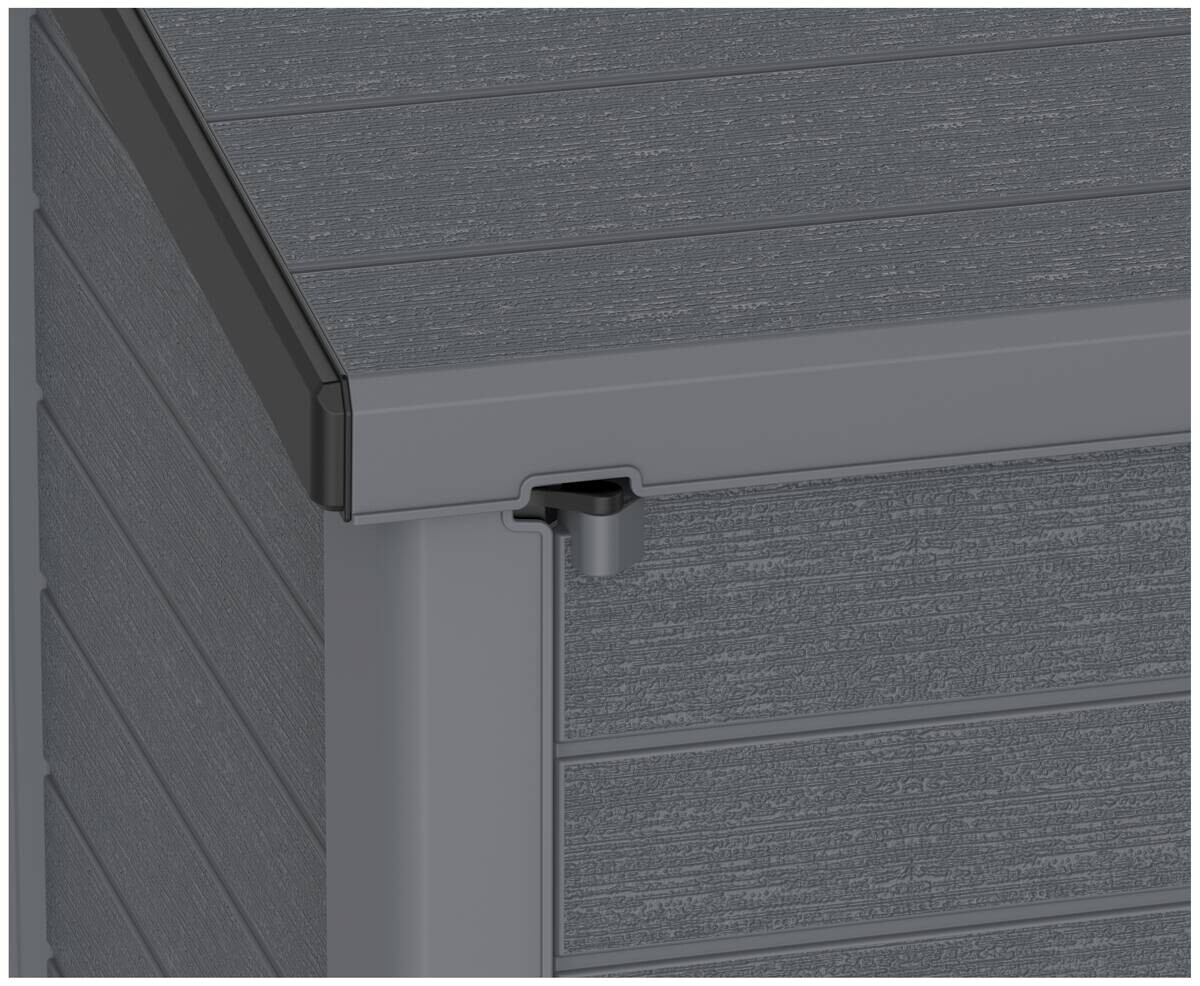 VCM Mülltonnenbox 2er StoreAway grau Kunststoff B/H/L: ca. 145x125x83 cm