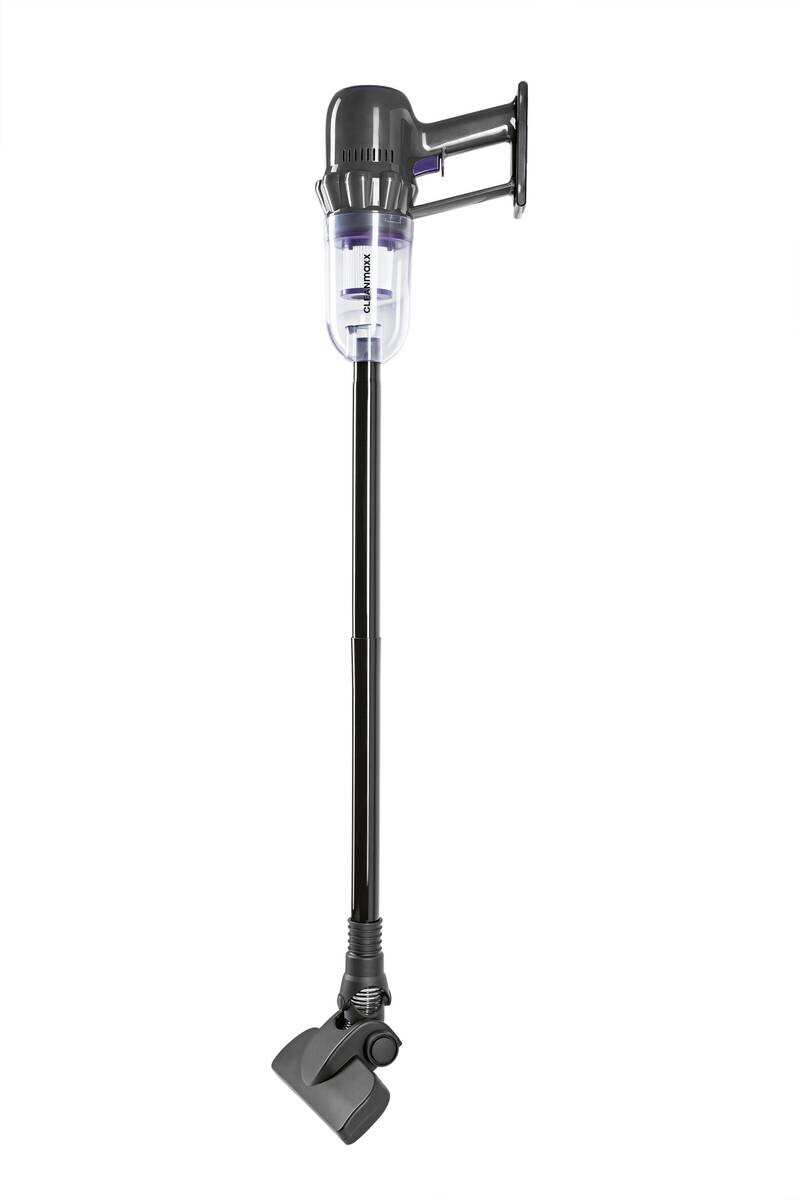 CLEANmaxx Akku-Hand-&-Bodenstaubsauger grau lila B/H/L: ca. 17,5x24,5x36 cm