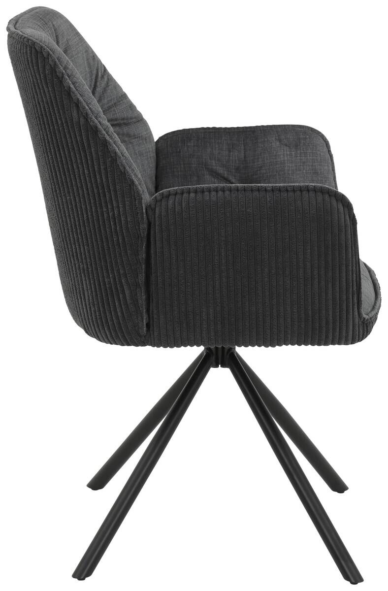 Armlehnstuhl Inge anthrazit Microfaser B/H/T: ca. 58x88x63 cm