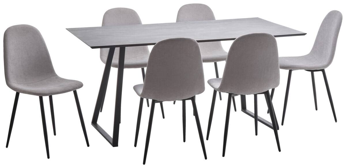 Tischgruppe Orlando Beton Optik grau B/H/T: ca. 160x75x90 cm