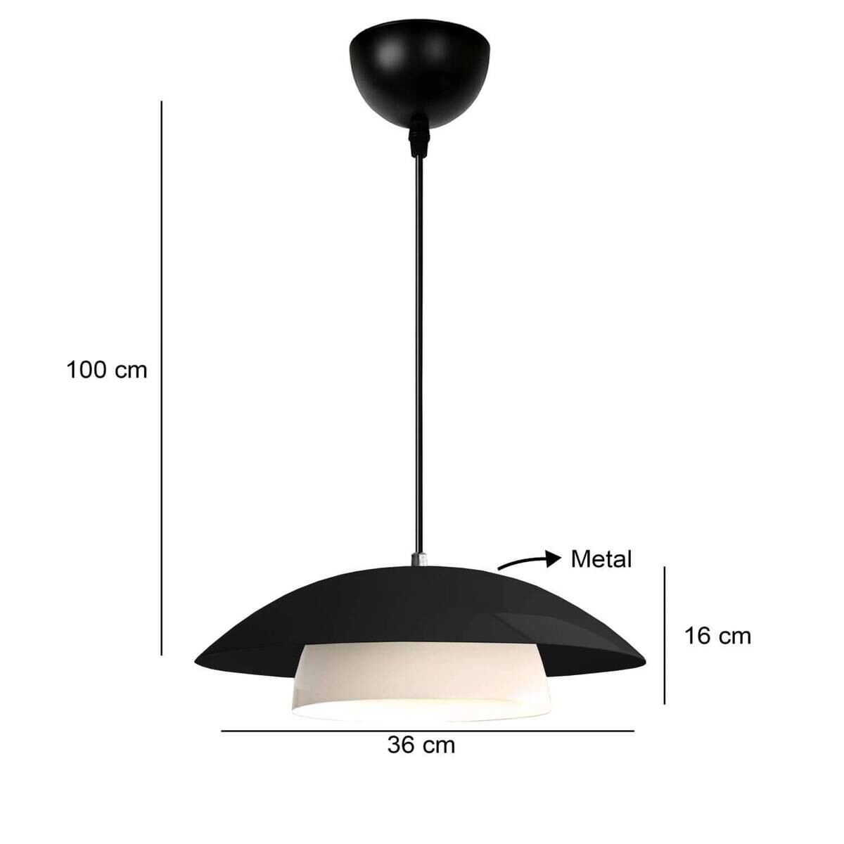 Pendelleuchte schwarz Metall B/H/L/D: ca. 36x100x36x36 cm E27 1 Brennstellen