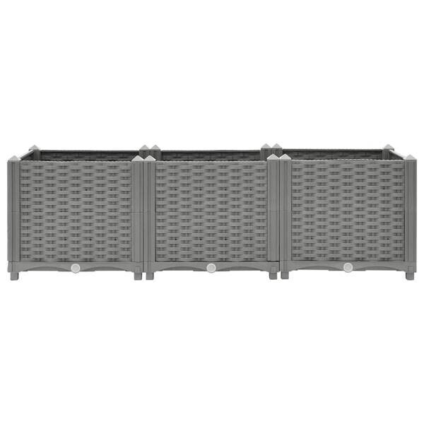 Hochbeet grau Polypropylen B/H/L: ca. 40x38x120 cm
