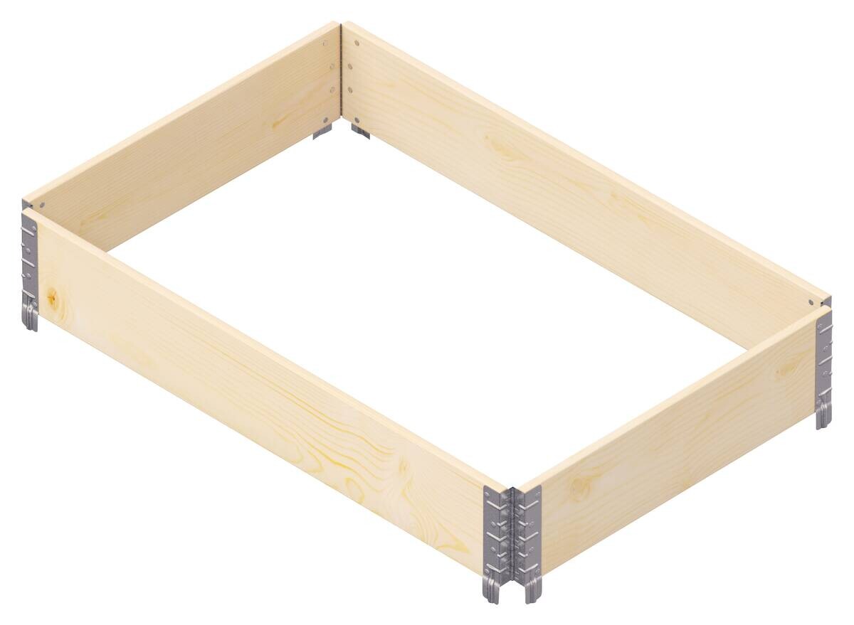 UPYARD Hochbeet INDUSTRIAL natur Holz B/L: ca. 80x120 cm