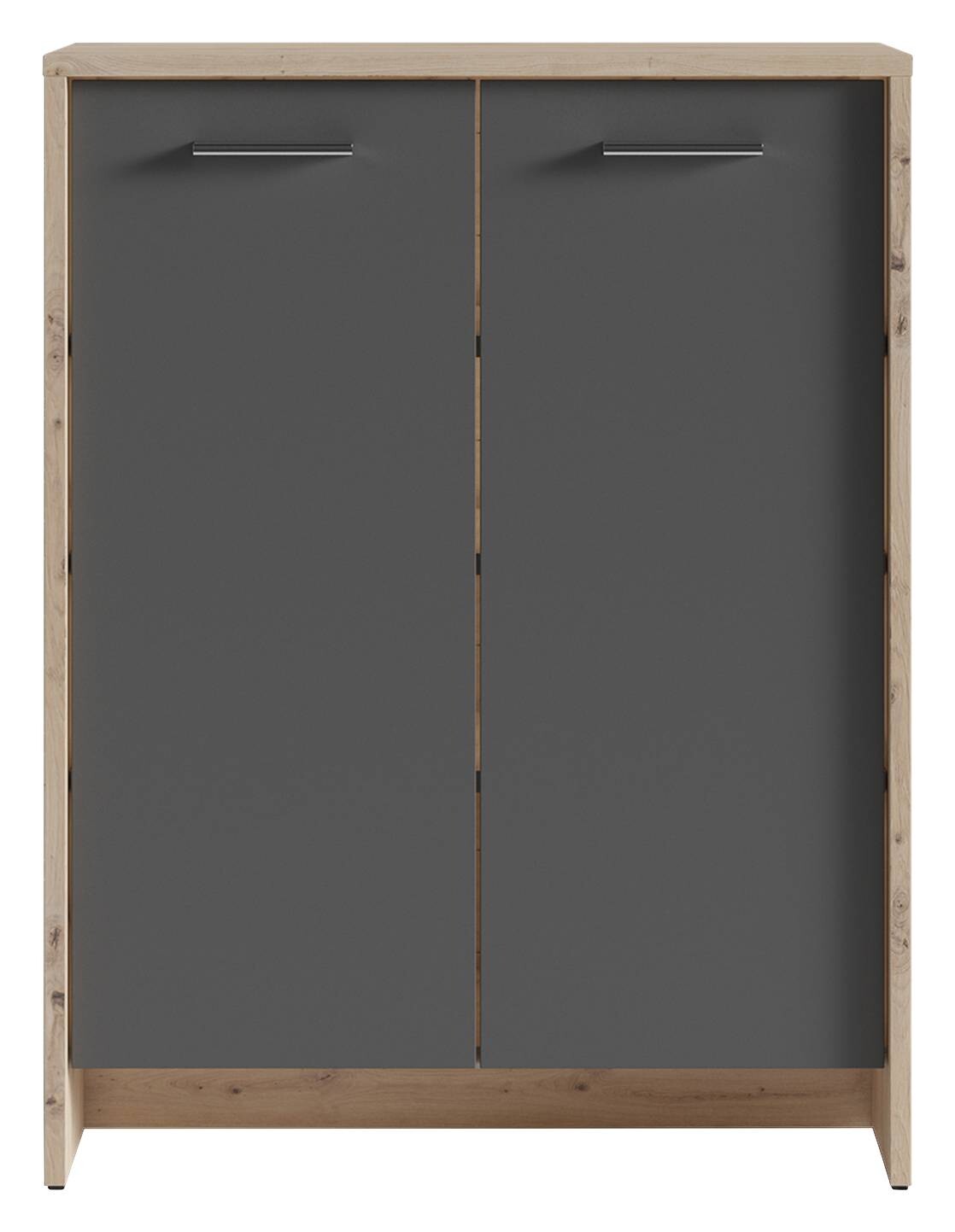 Schuhkommode BEN Eiche Nachbildung anthrazit B/H/T: ca. 63x83x35 cm
