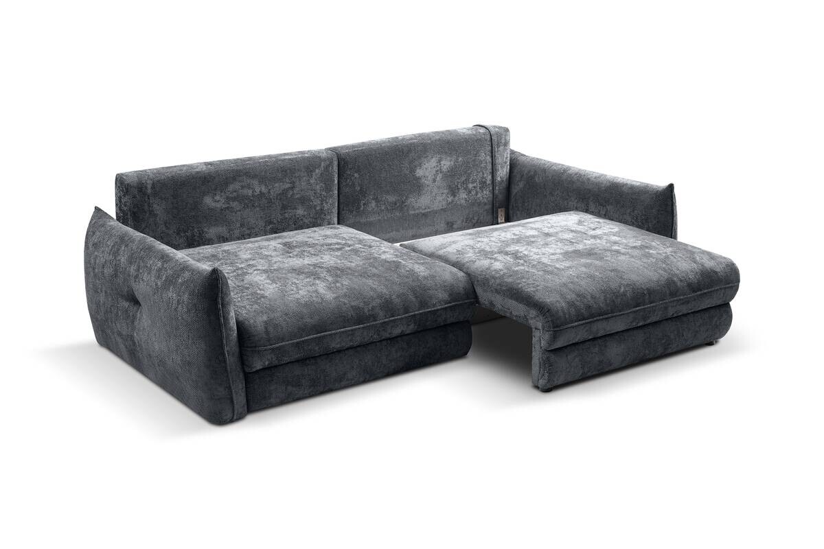 Big Sofa Delphine dunkelgrau Microfaser B/H/T: ca. 246x74x119 cm