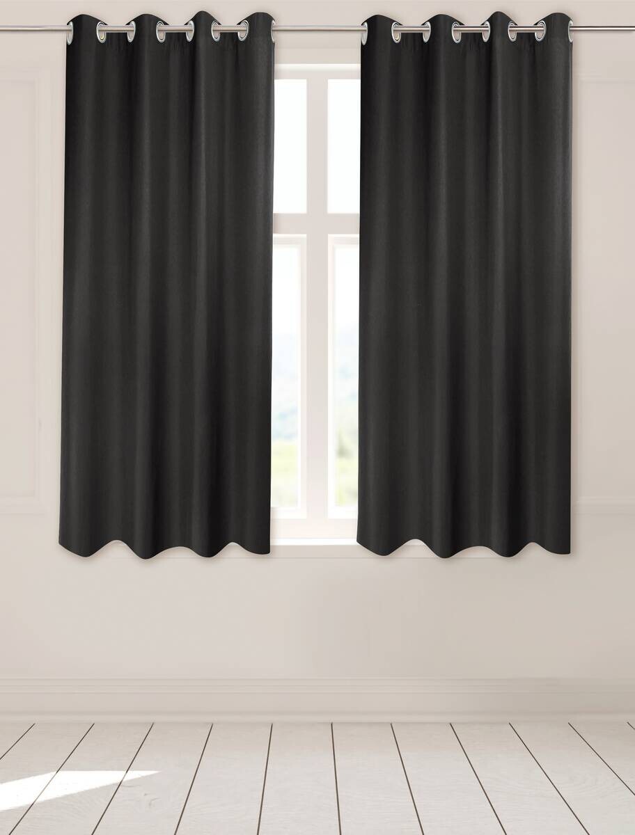 POCOline Ösenvorhang Sorrento schwarz B/L: ca. 140x175 cm