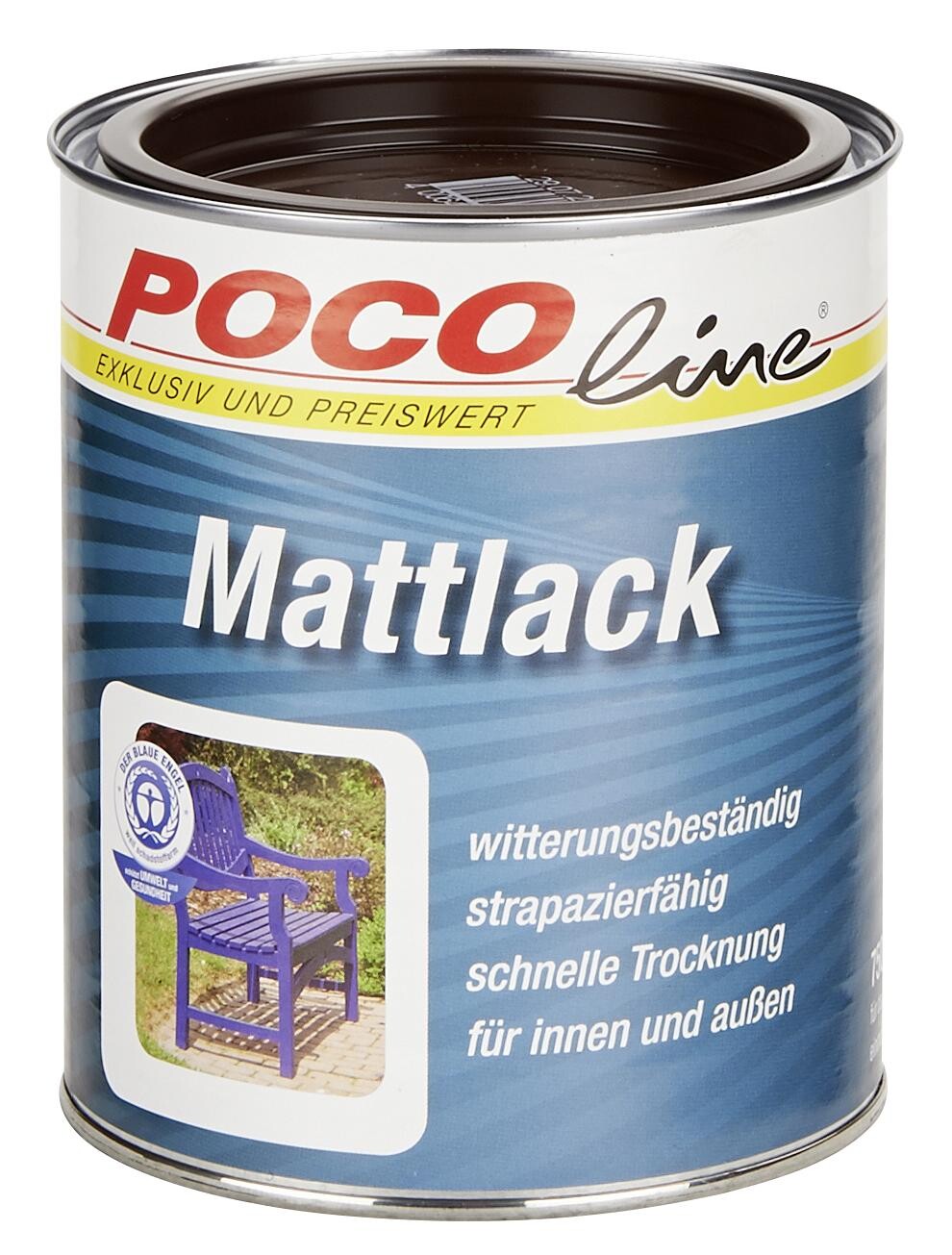 POCOline Acyl Buntlack schokobraun seidenmatt ca. 0,75 l