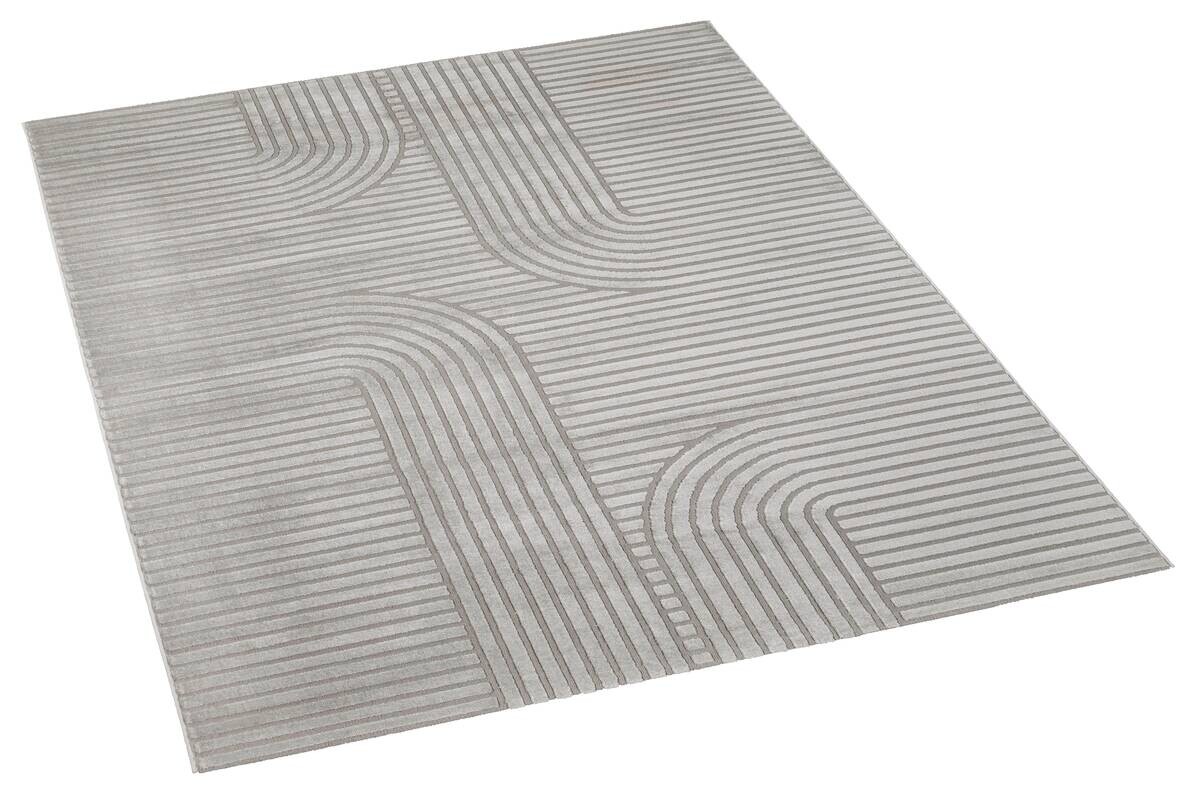 Webteppich Lucy grau B/L: ca. 120x160 cm