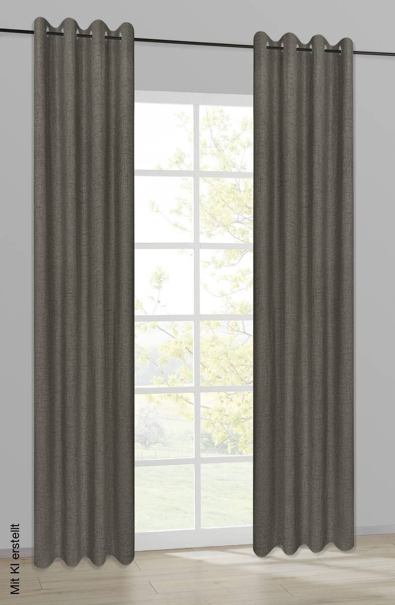 Happy Home Verdunklungsvorhang taupe 100% Polyester B/L: ca. 140x245 cm