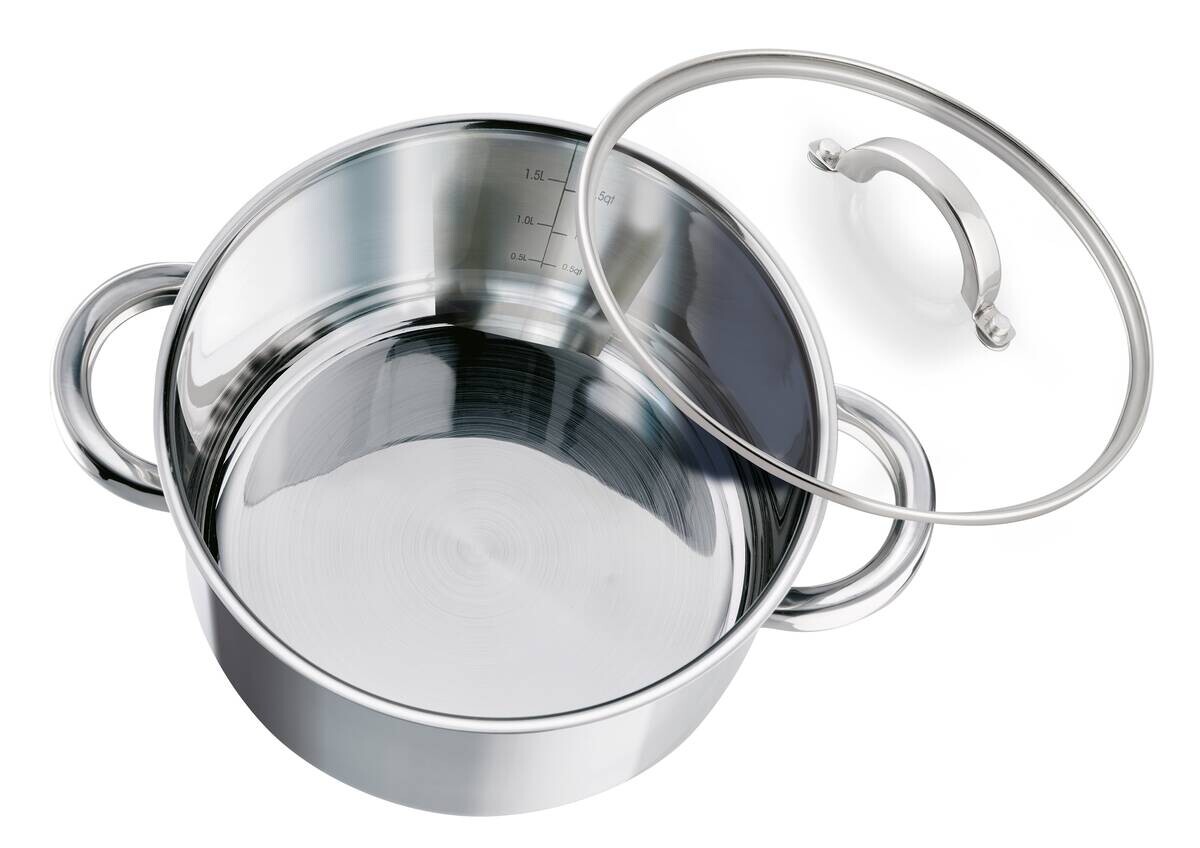 ELO Fleischtopf silber Edelstahl D: ca. 16 cm