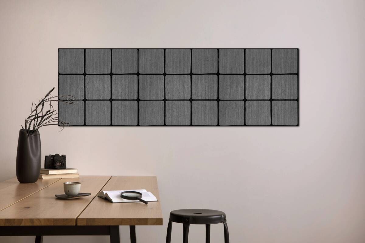 Wandpaneel grau B/H: ca. 64x64 cm