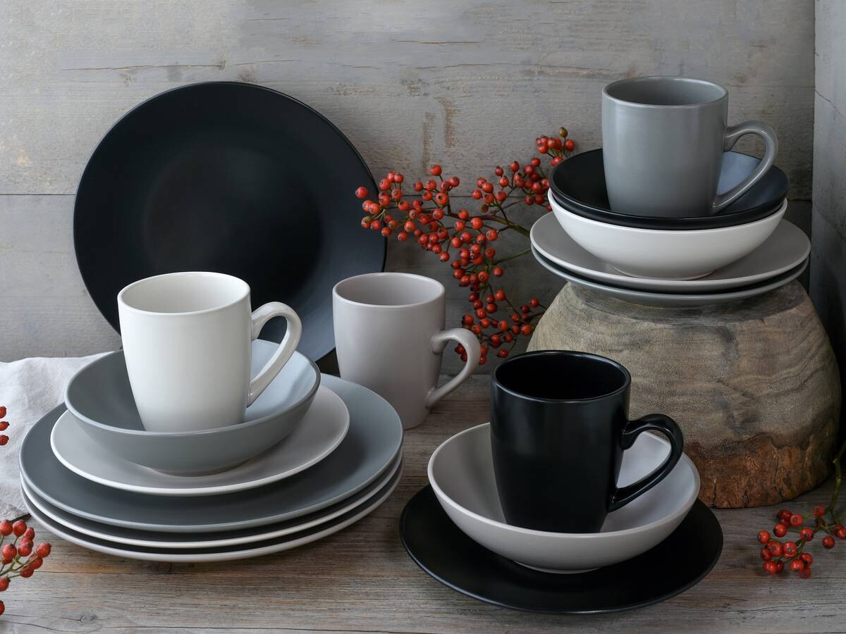 CreaTable Kombiservice Manhattan multicolor Steinzeug 16 tlg.